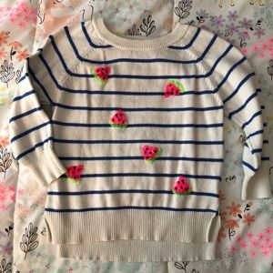 Stripe Sweater with Sequin Watermelons 🍉